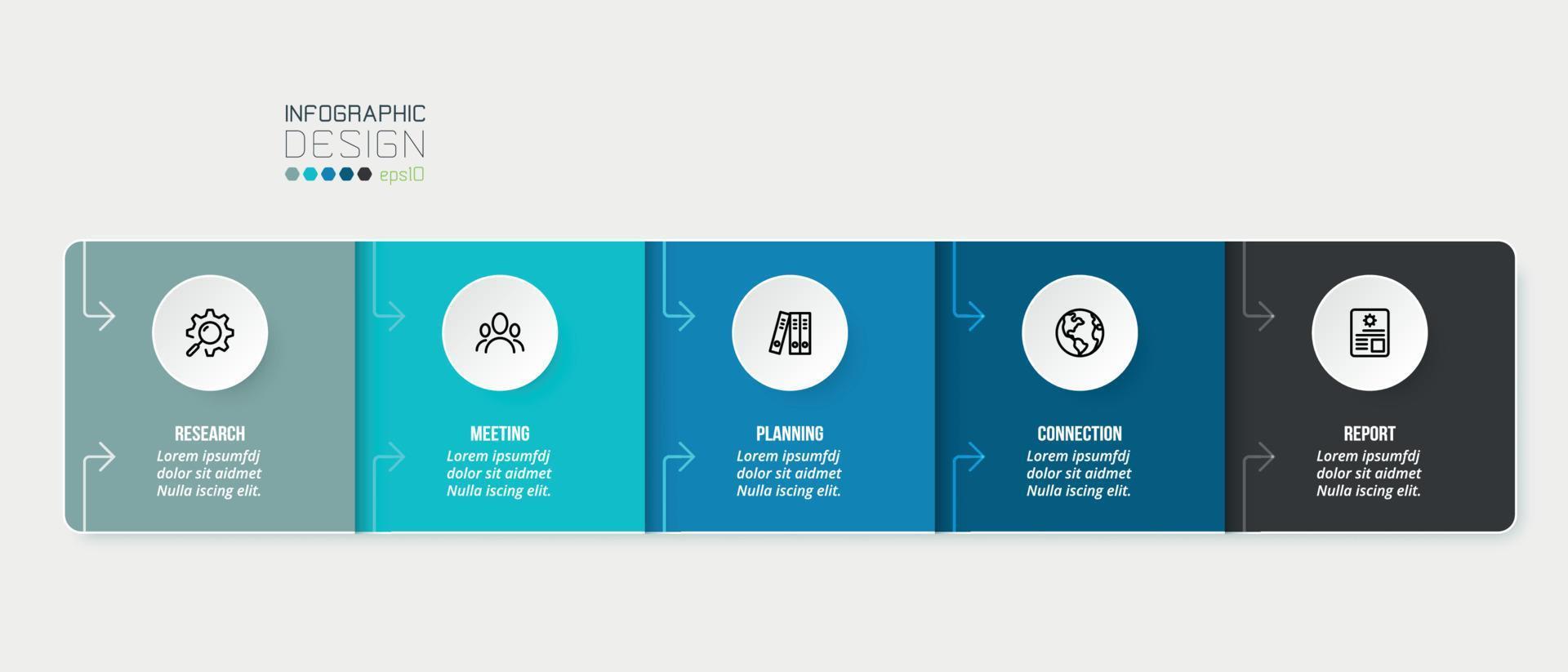 Business concept infographic template with option. vector