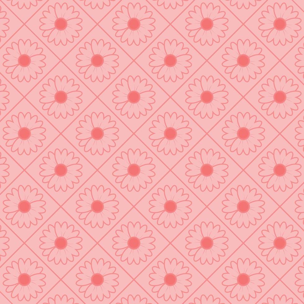 pretty cute girly flower seamless pattern wallpaper sweet pink background suitable for interior printing vector