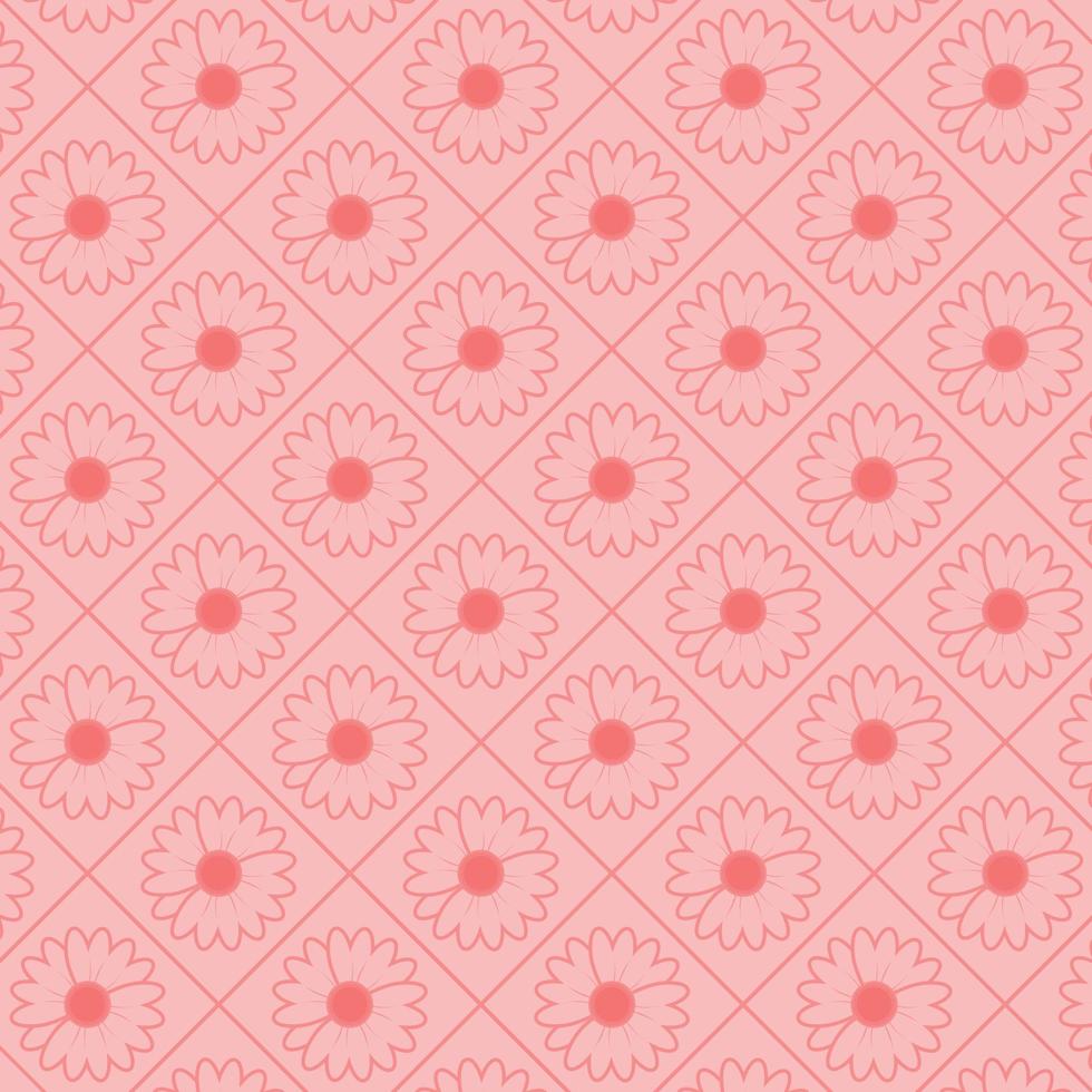 pretty cute girly flower seamless pattern wallpaper sweet pink background suitable for interior printing vector