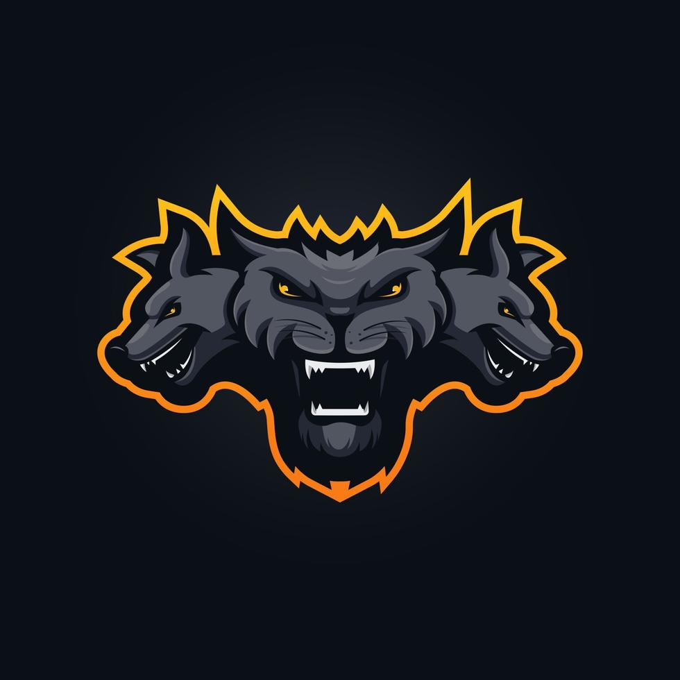 Cerberus eSport Mascot Logo Design Illustration Vector