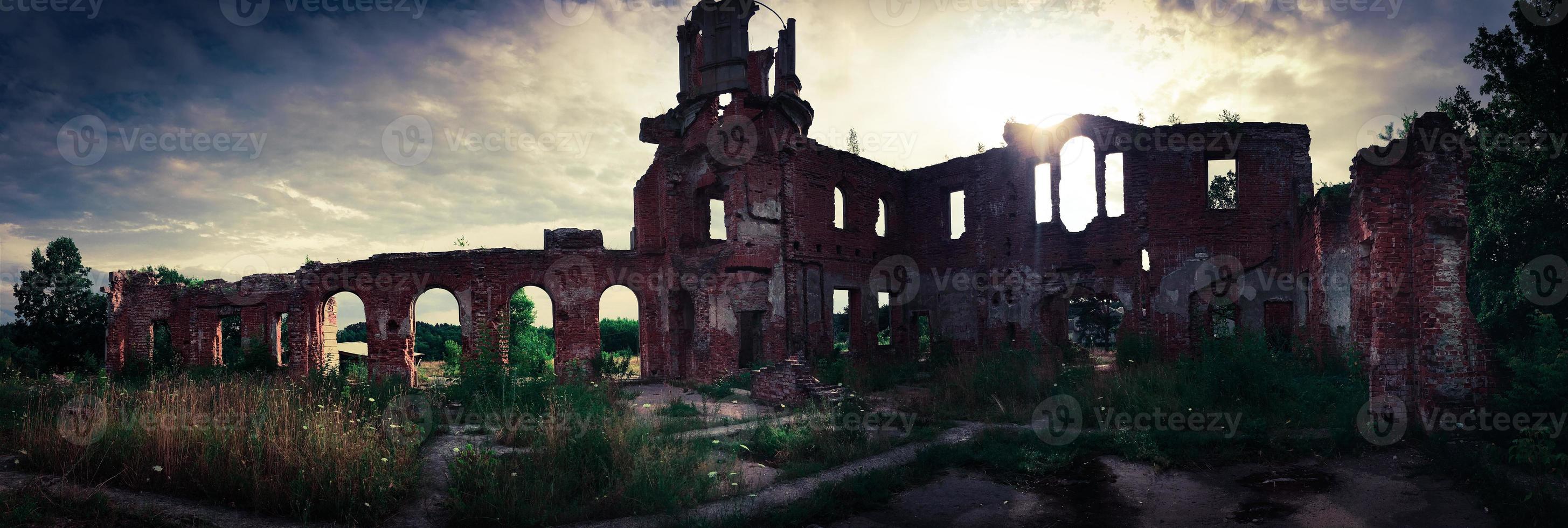 Ruined tower in the estate of Tereshchenko photo