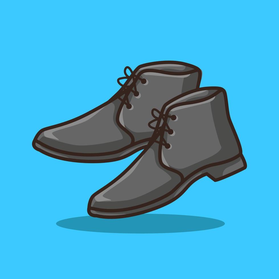 Cool Office Shoes for Work in Colourful Cartoon Line Art Illustration vector