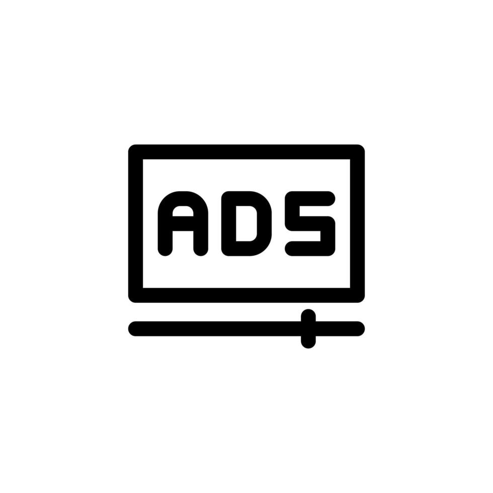 ads icon design vector illustration with symbol ad, video, play video, advertisement, promotion for advertising business