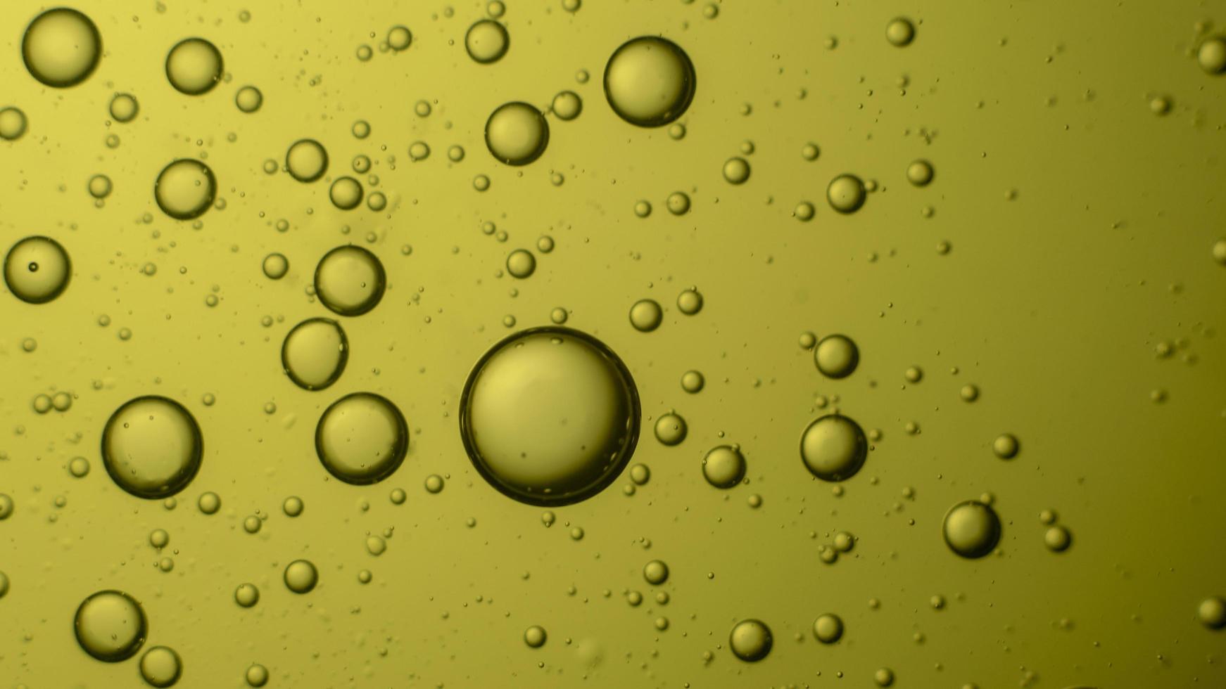 Gotas de aceite de oliva aisladas en blanco foto