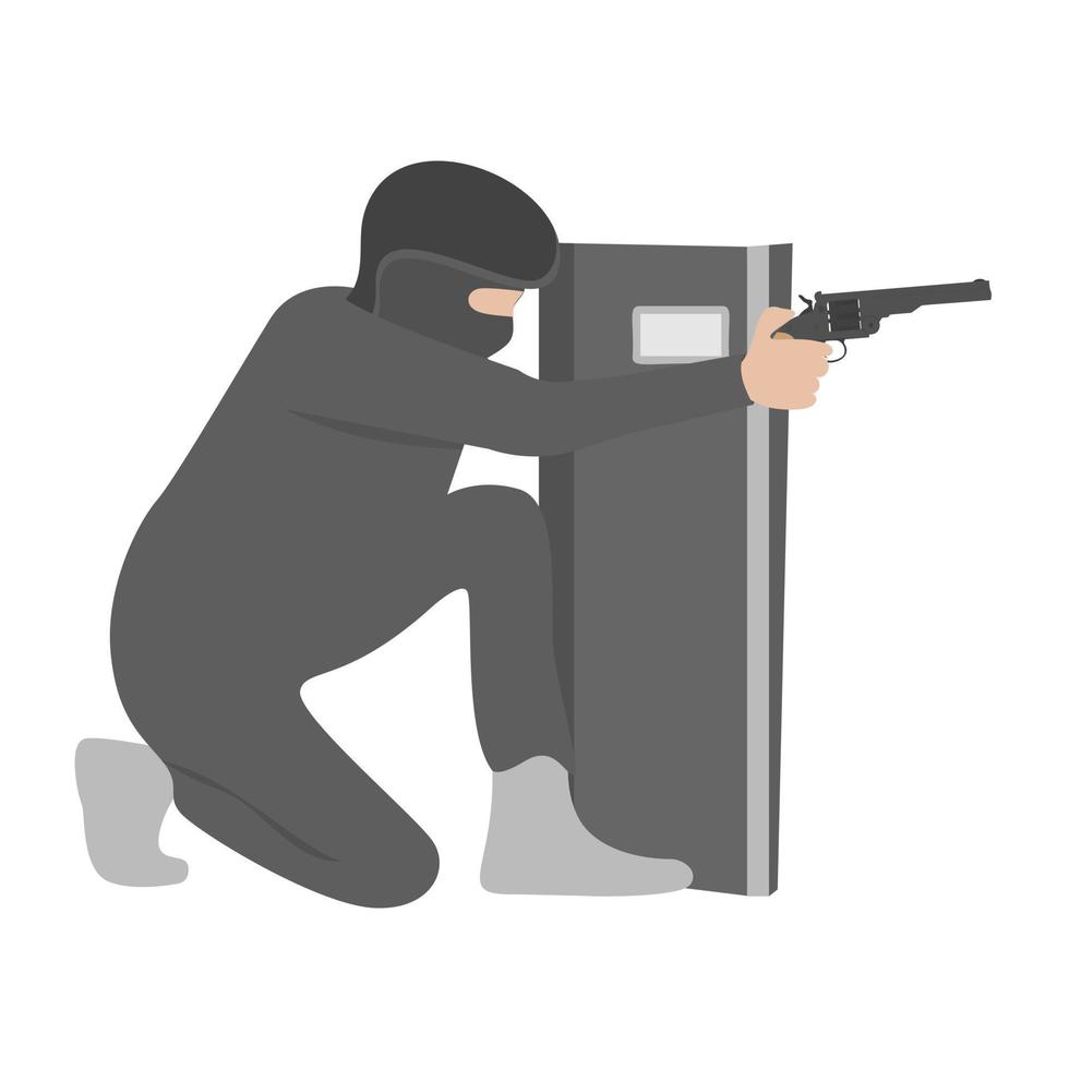 conceptos de tiro con pistola vector