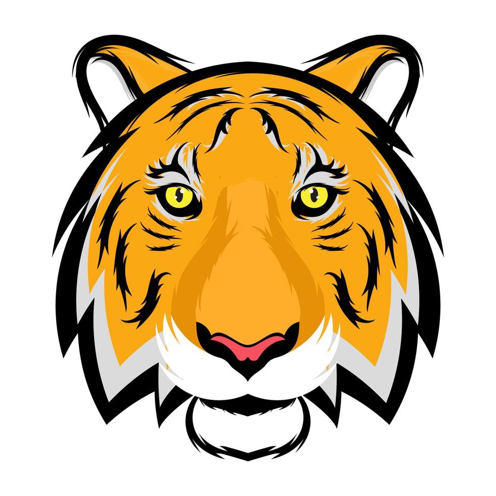 conceptos de cara de tigre vector