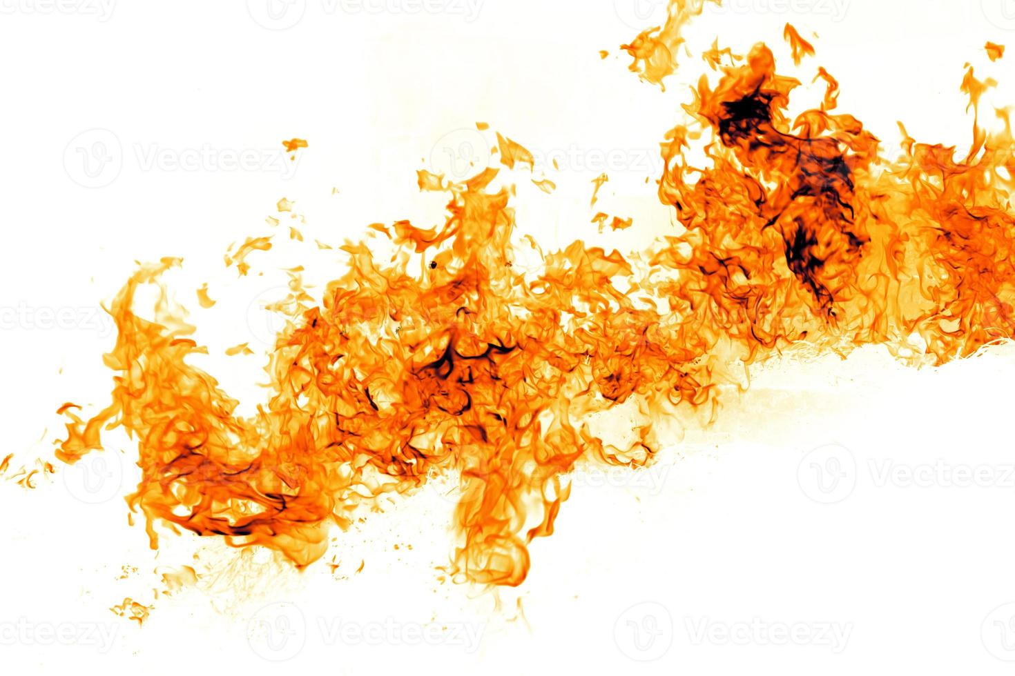 Flames isolated on a white background photo
