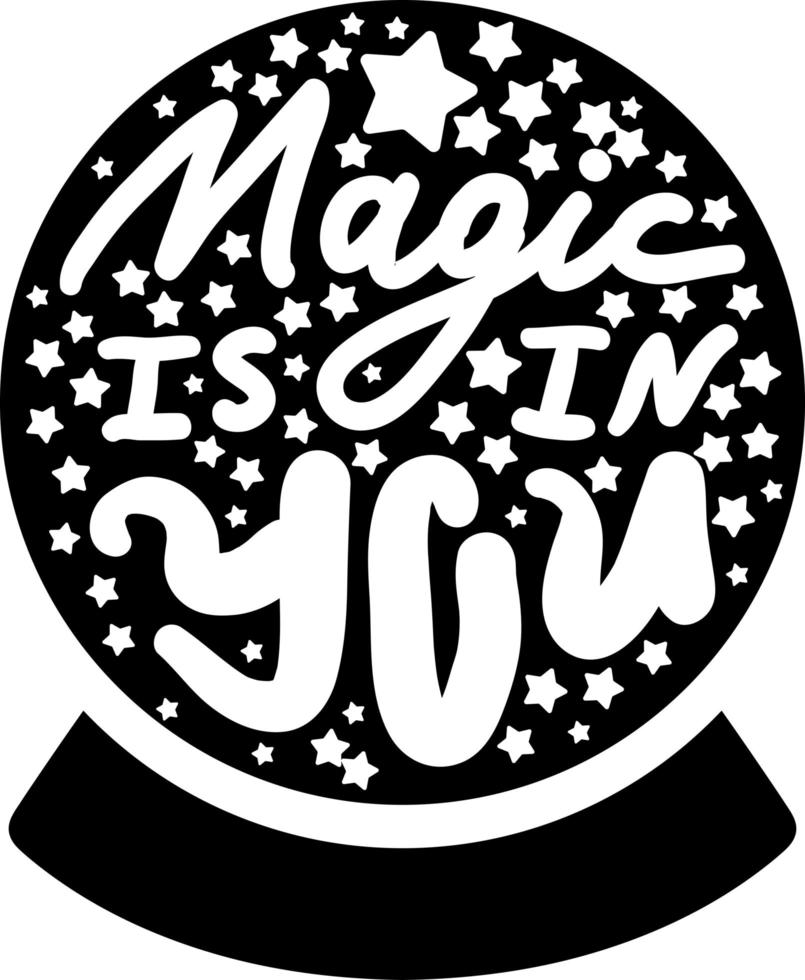 magia en ti inspiración sabiduría tinta vector de texto