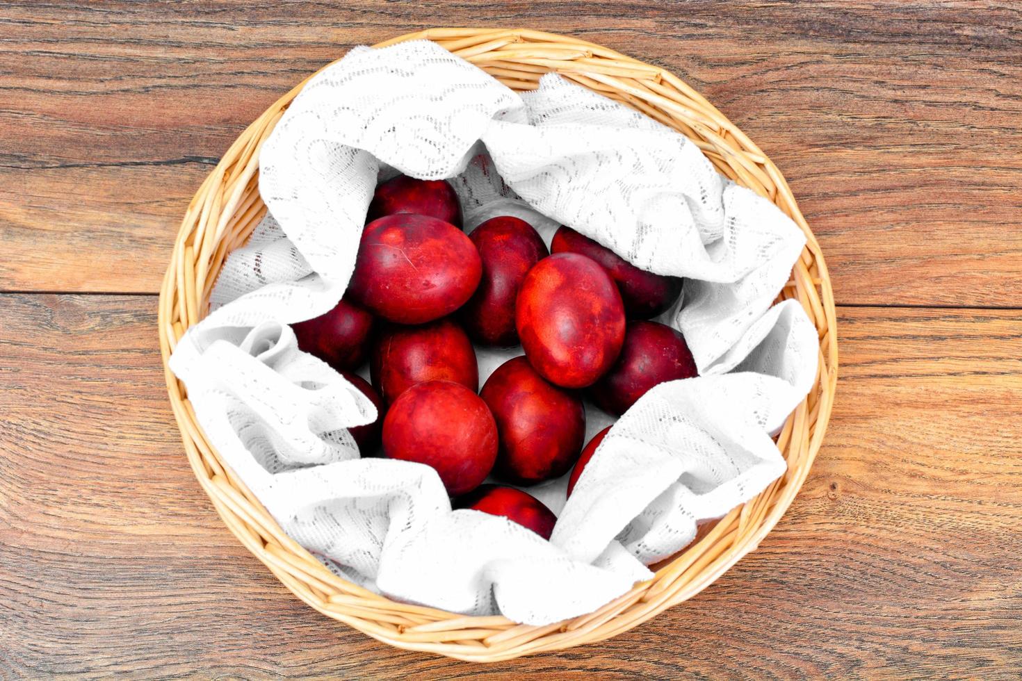 Painted in Onion Skins Eggs for Easter photo