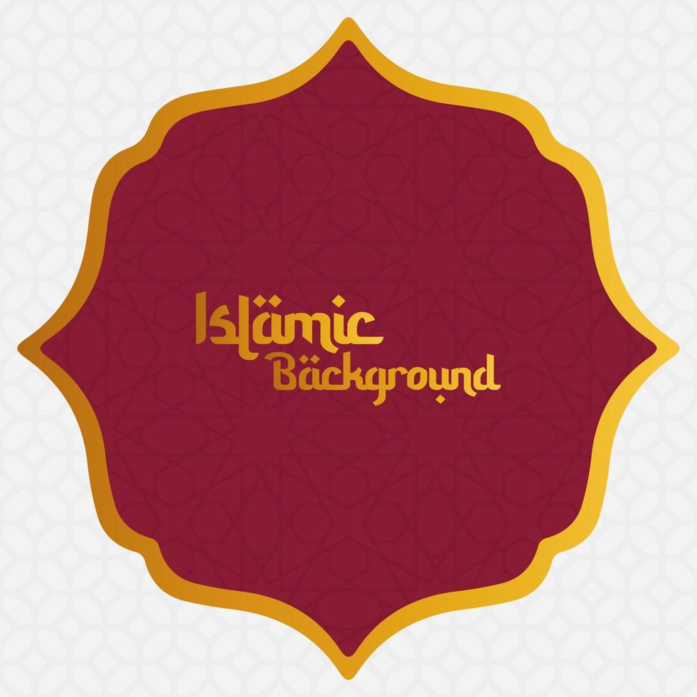 Rectangular Frame With Traditional Arabic Ornament background vector