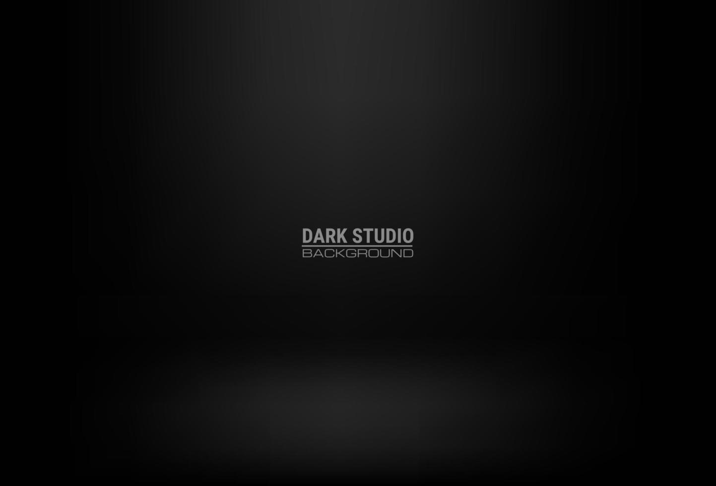 Dark gray empty room studio gradient best for black background and display product. Realistic dark platform vector