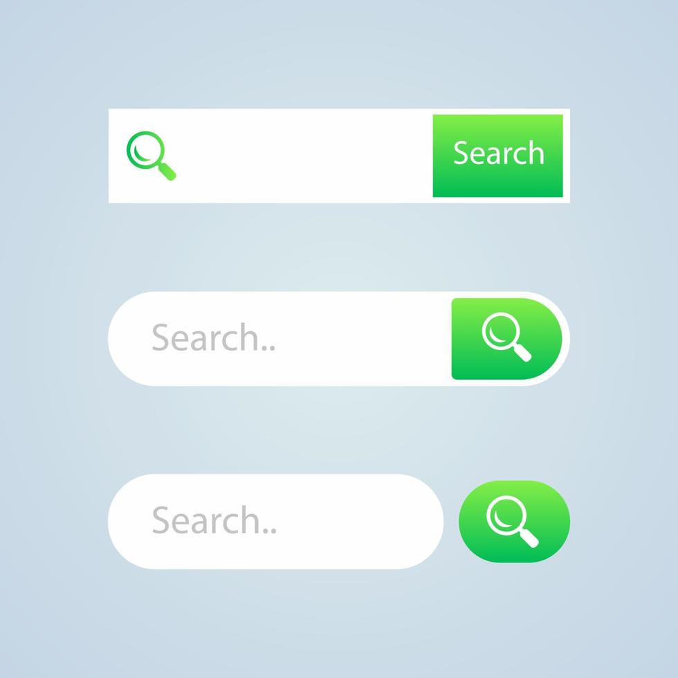 Search bar vector design element. Set of search bar boxes. user interface UI elements. Vector illustration.