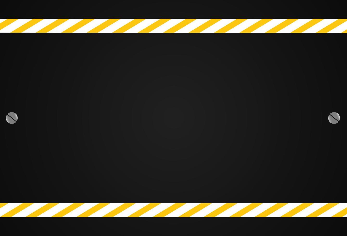 Black and yellow caution background. warning sign background vector
