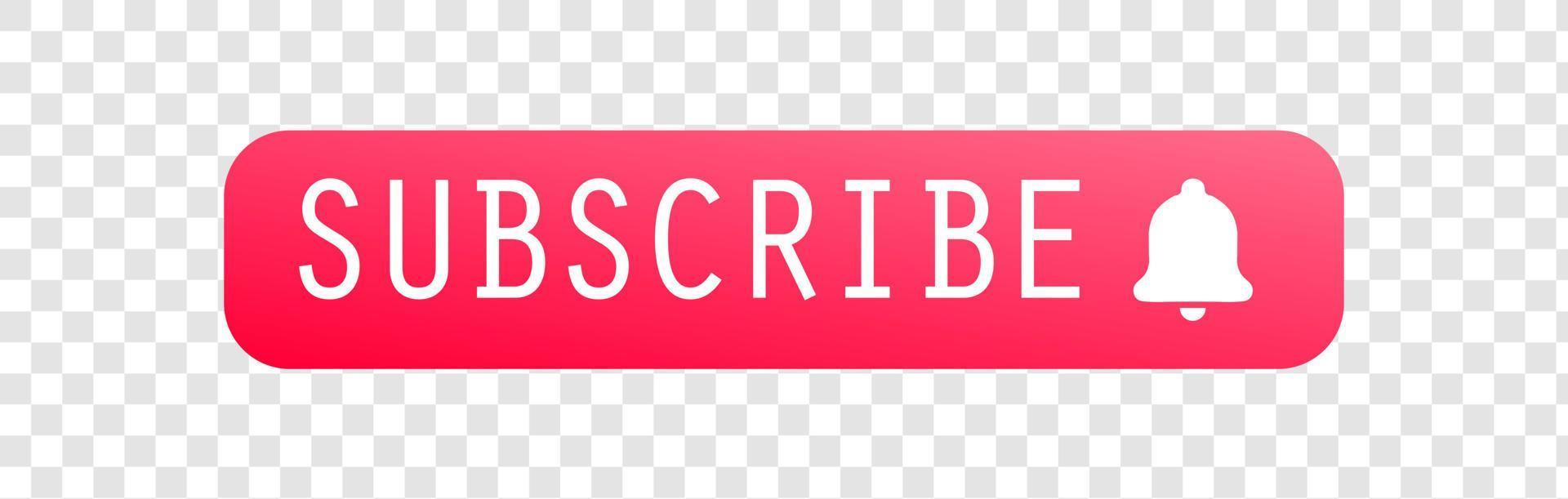Subscribe button with red color. Vector illustration. Subscribe vector web button