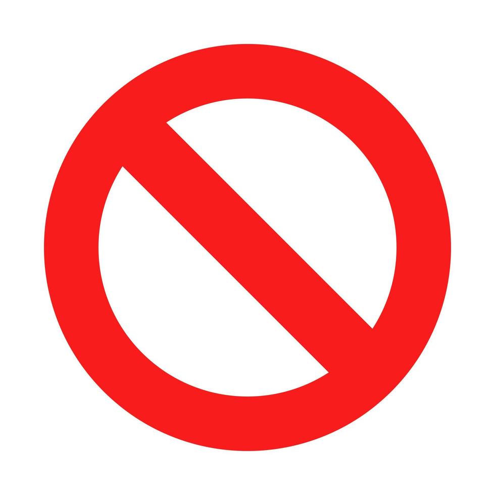 Prohibiting sign. Do not enter road sign with red crossed circle. prohibition sign icon flat design style. vector