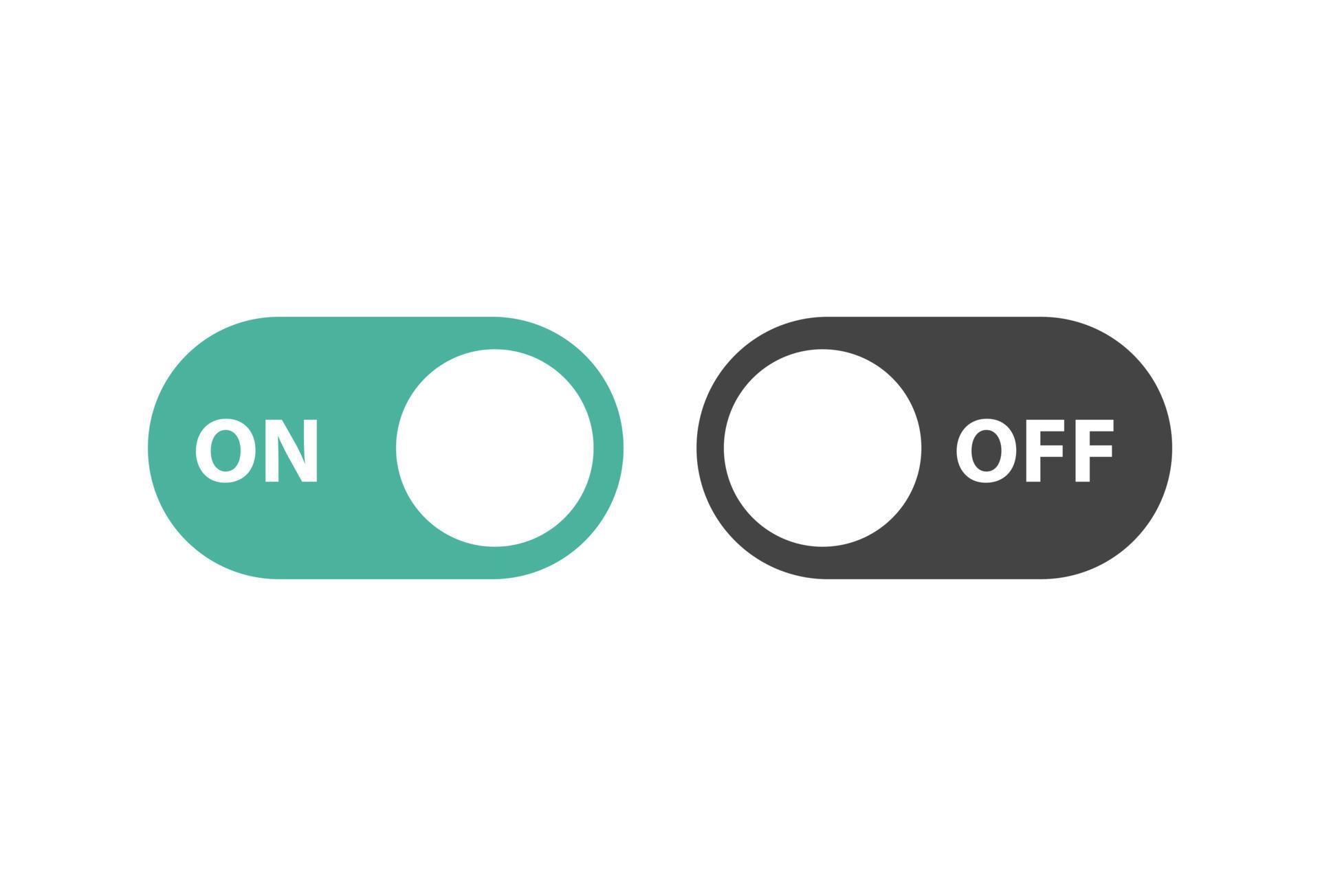 On Off switch icon. Power symbol for user interface. Toggle flat design
