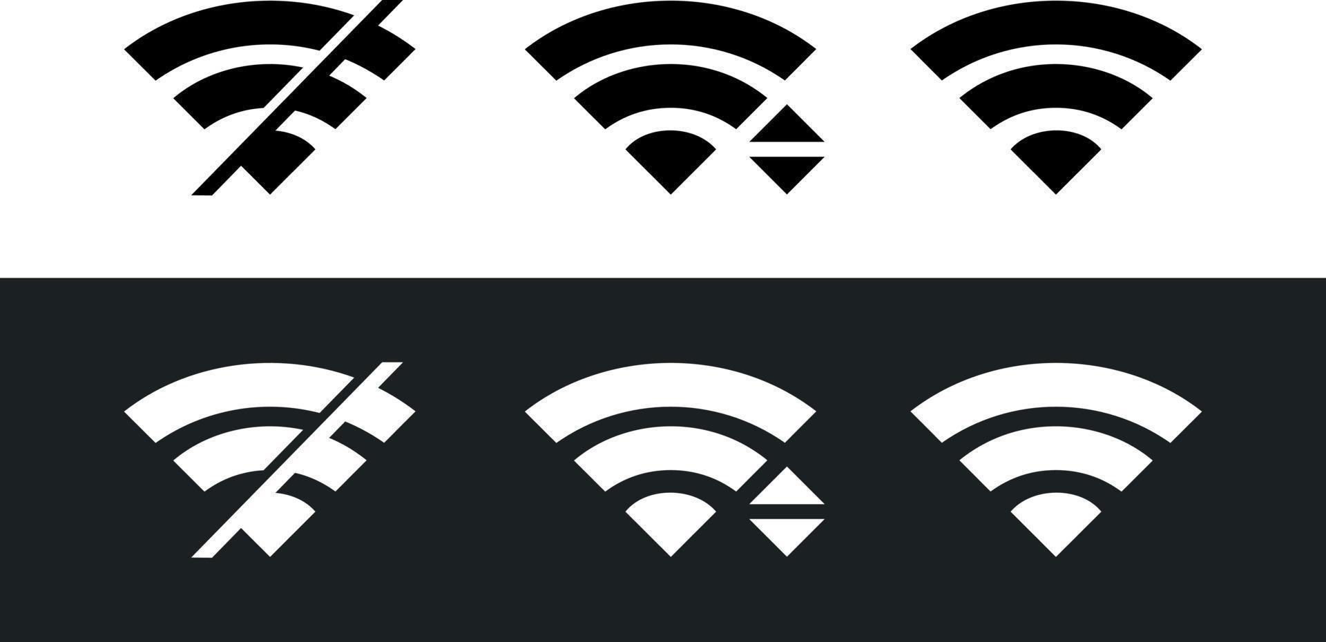 icono plano de señal de internet inalámbrica wifi para aplicaciones. símbolo de internet inalámbrico. vector