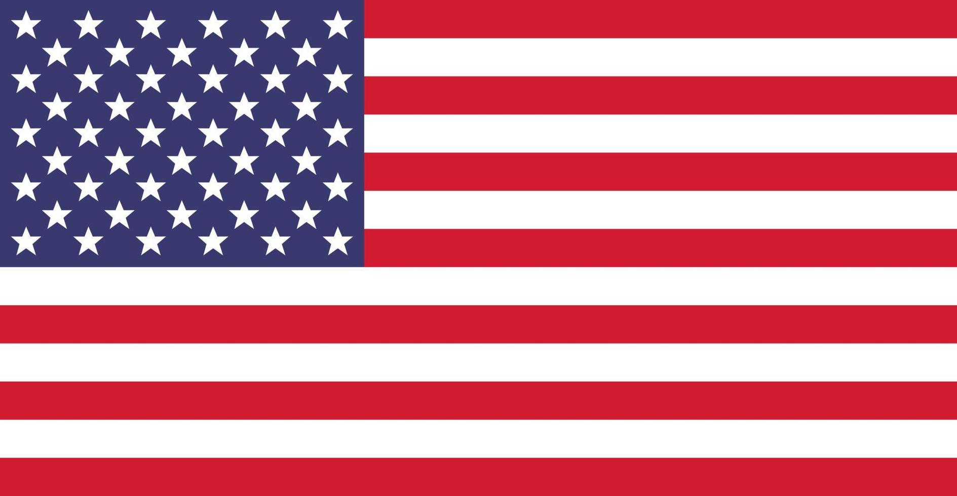 bandera de los estados unidos de américa. Ilustración de vector de bandera americana.