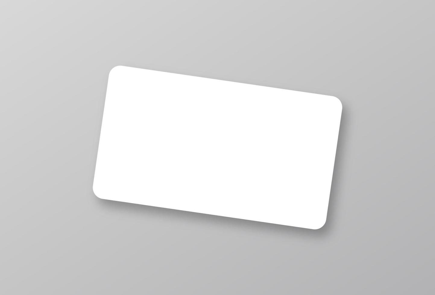 maqueta de plantilla de tarjetas de marca comercial realista con sombras. maqueta de tarjeta de visita en blanco. vector