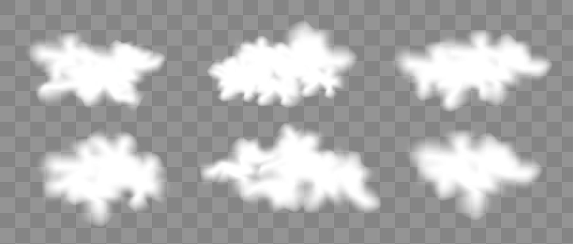 Cloud set on transparent background. Simple isolated illustration. vector