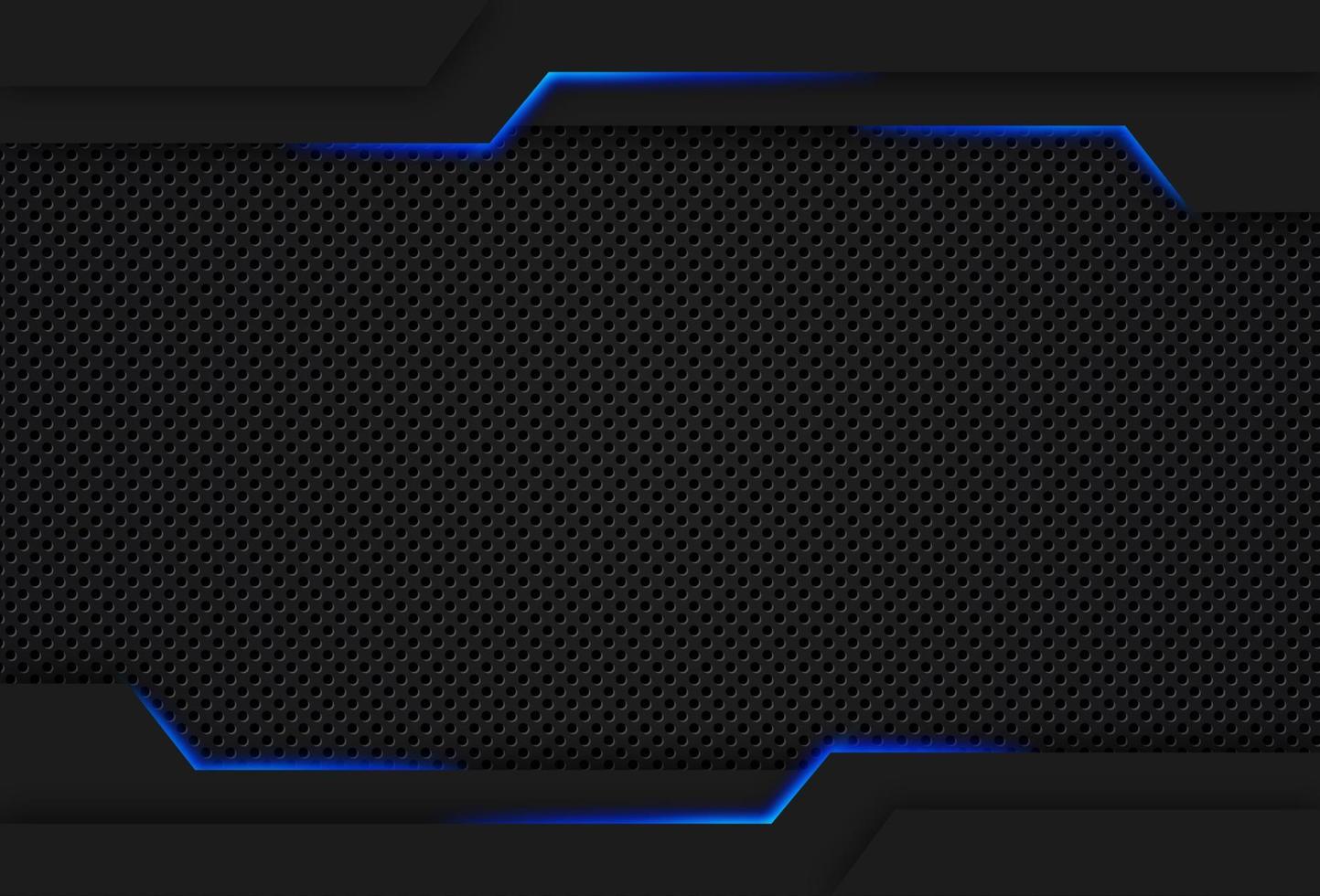 Abstract background with metallic texture and futuristic blue light. vector