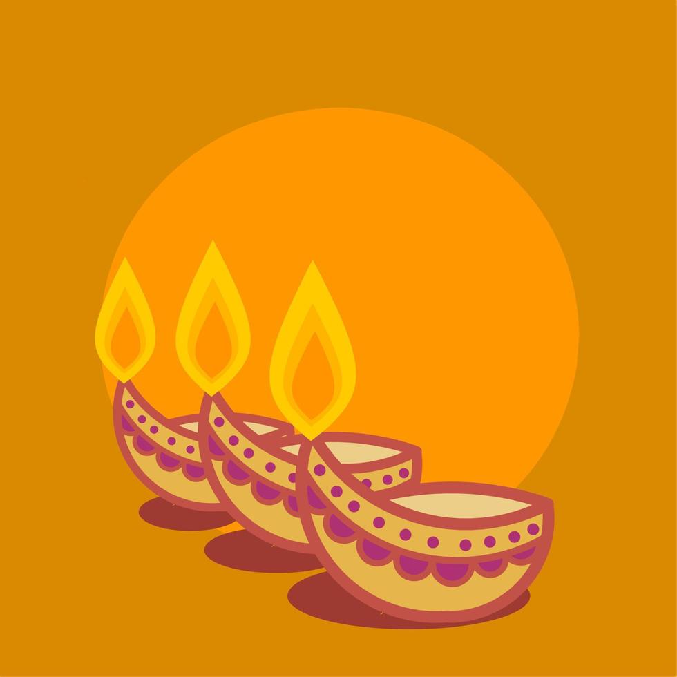 Dawali, Festival illustration design background, festival candles, mandala candles and incandescent lamps in the middle. indian festivals and celebrations vector