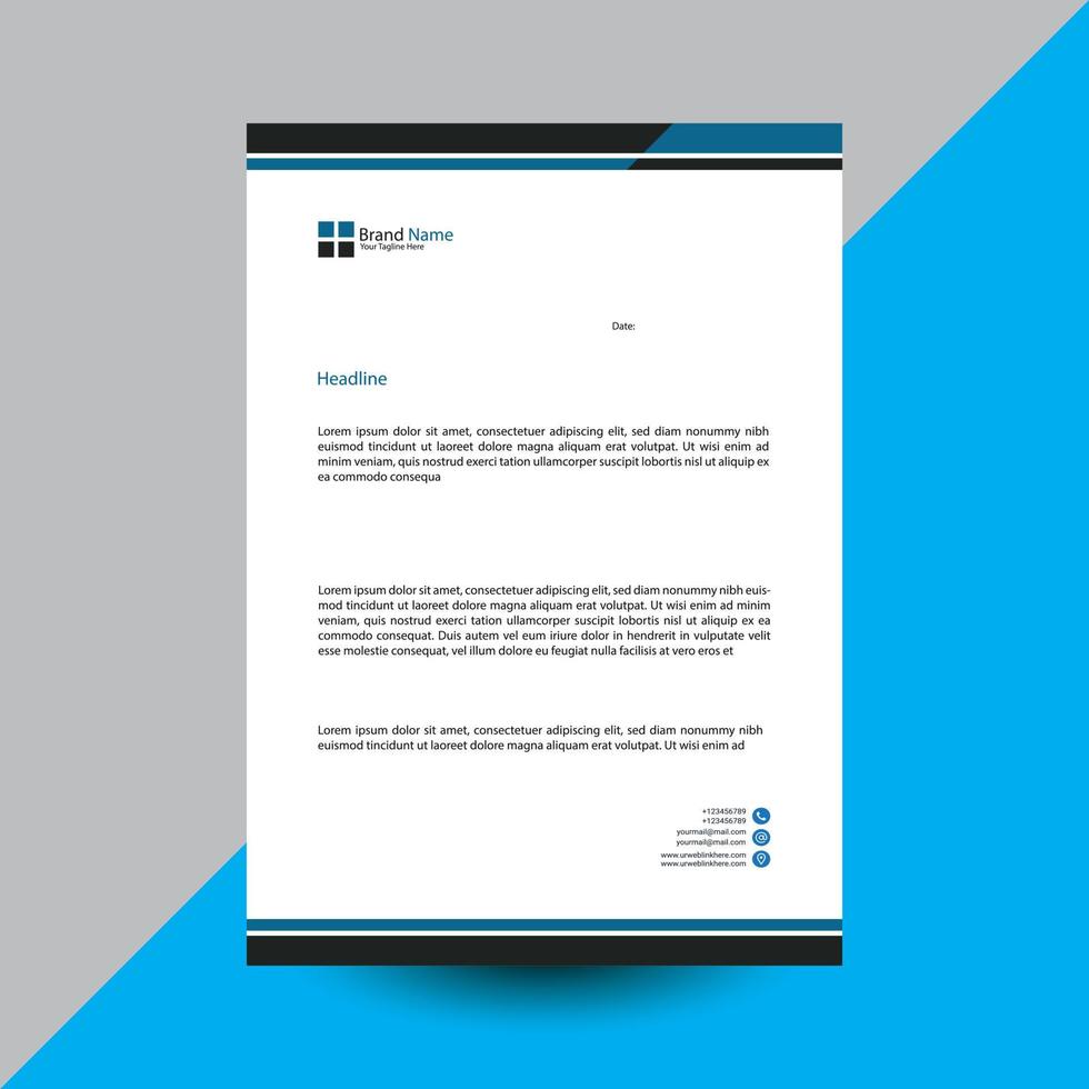 Letterhead design template vector