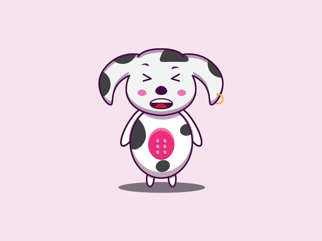 Print Vector Cute animal cow cartoon illustration