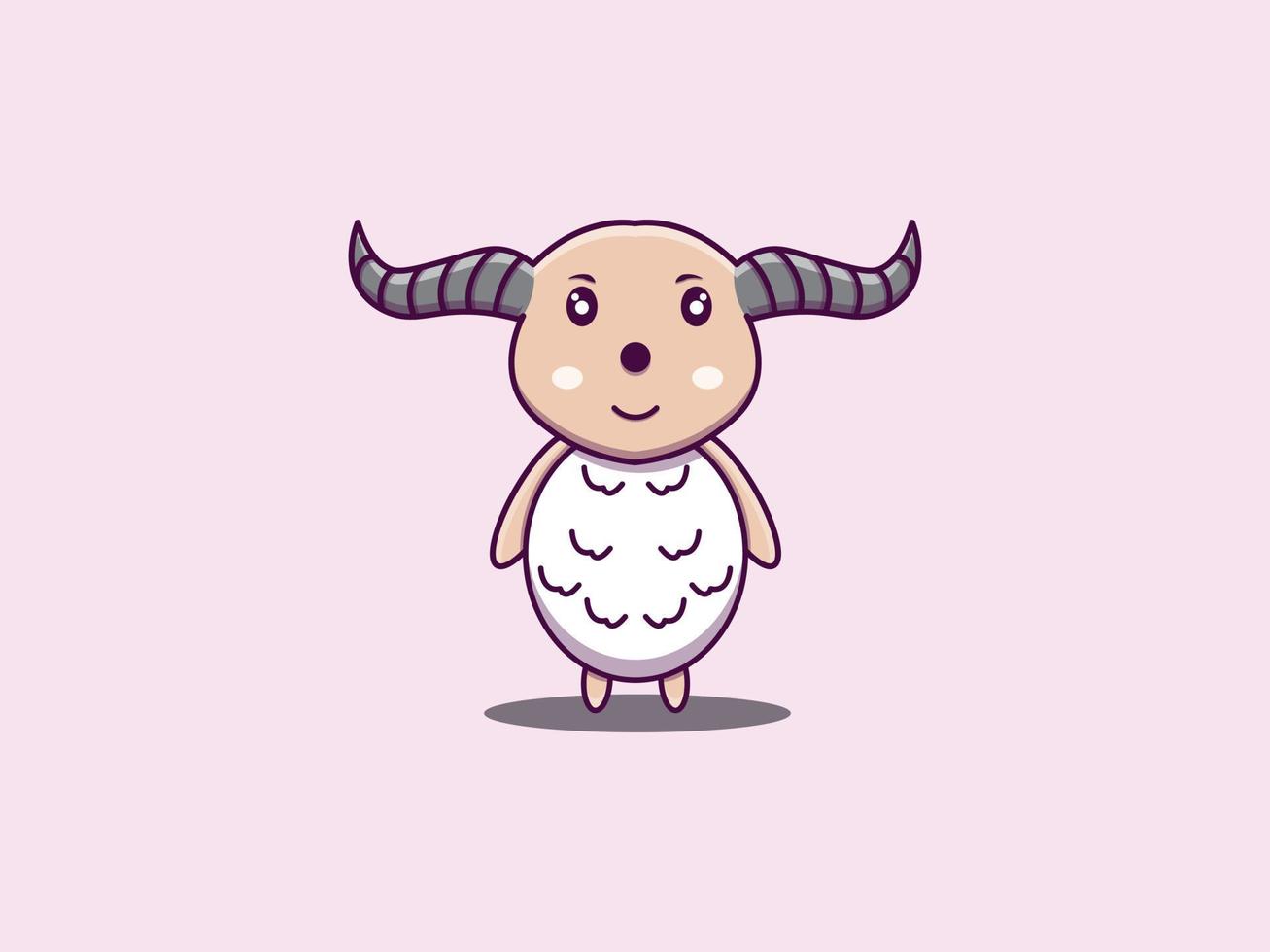 Print Vector Cute sheep cartoon illustration