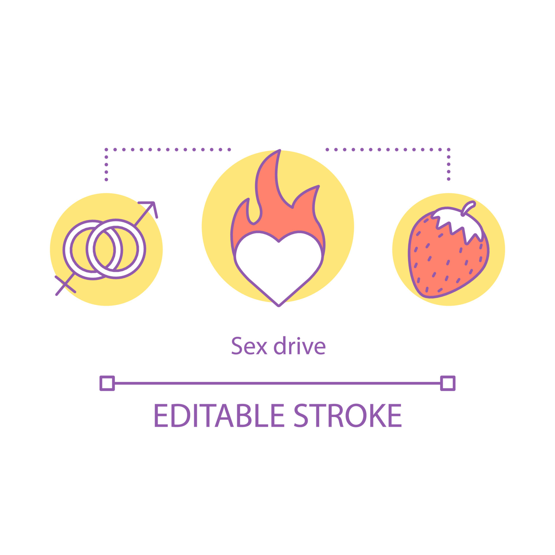 Sex drive concept icon. Libido idea thin line illustration. Sexual