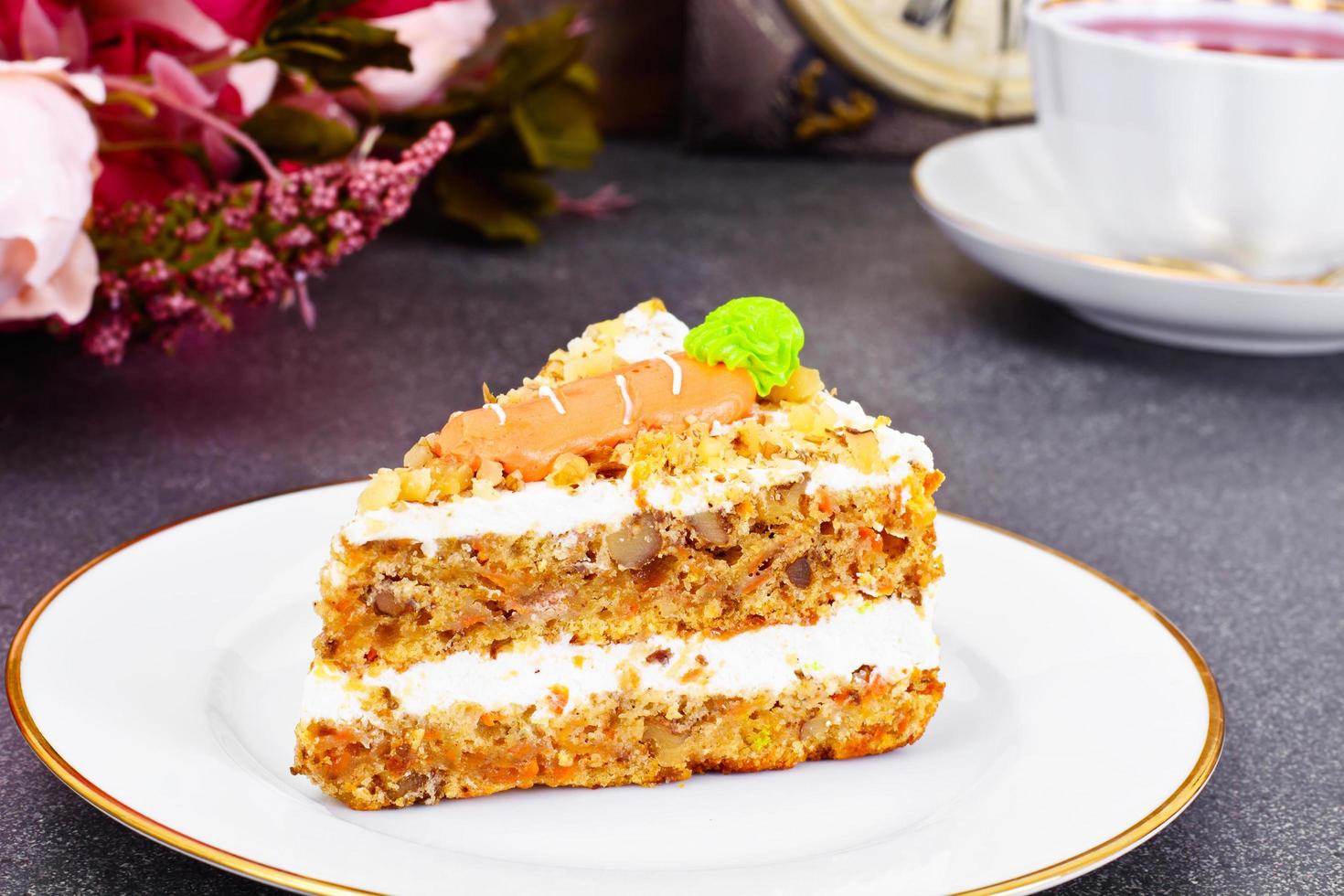 Baking Carrot Cake with Walnuts photo