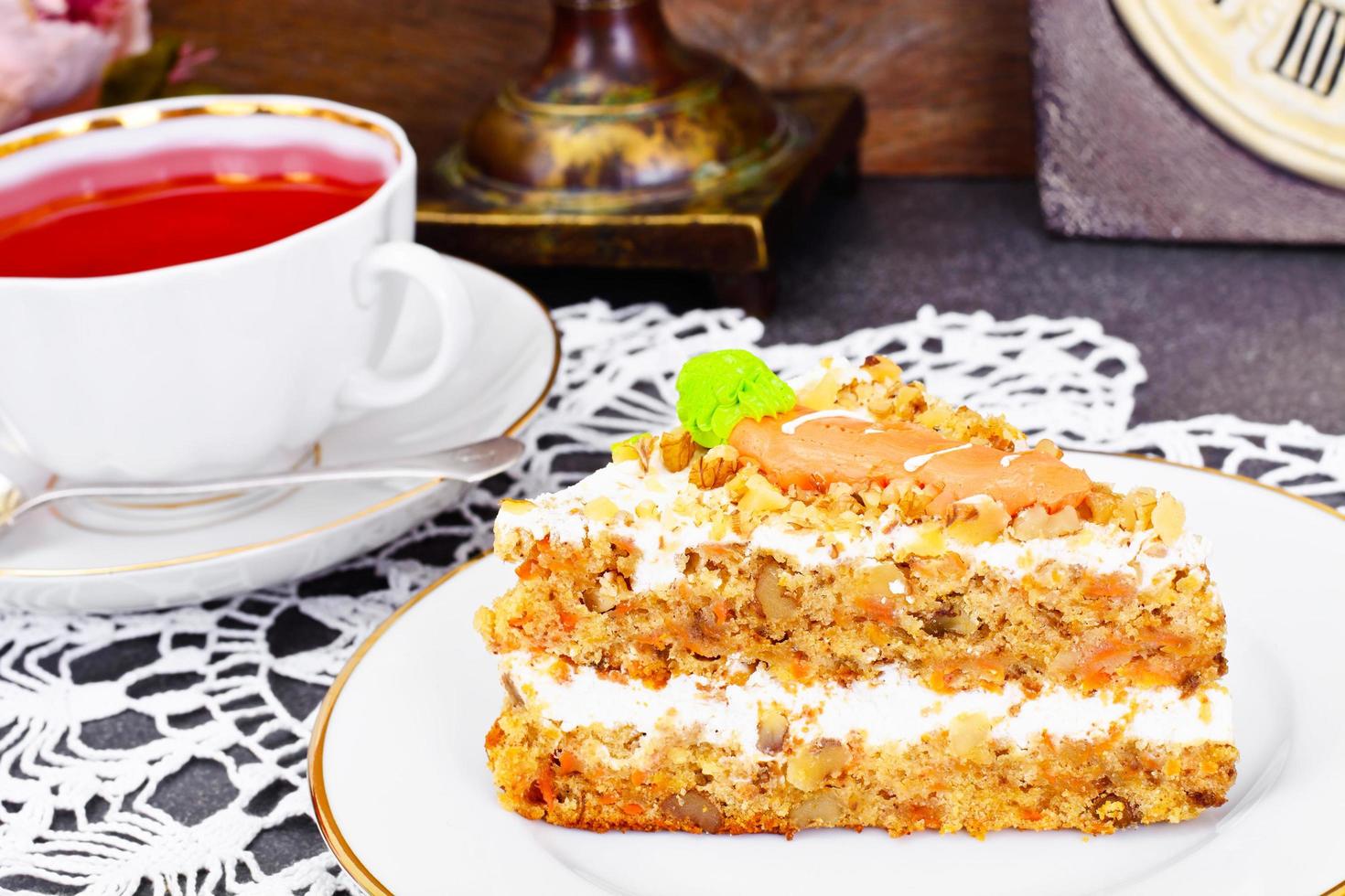 Baking Carrot Cake with Walnuts photo