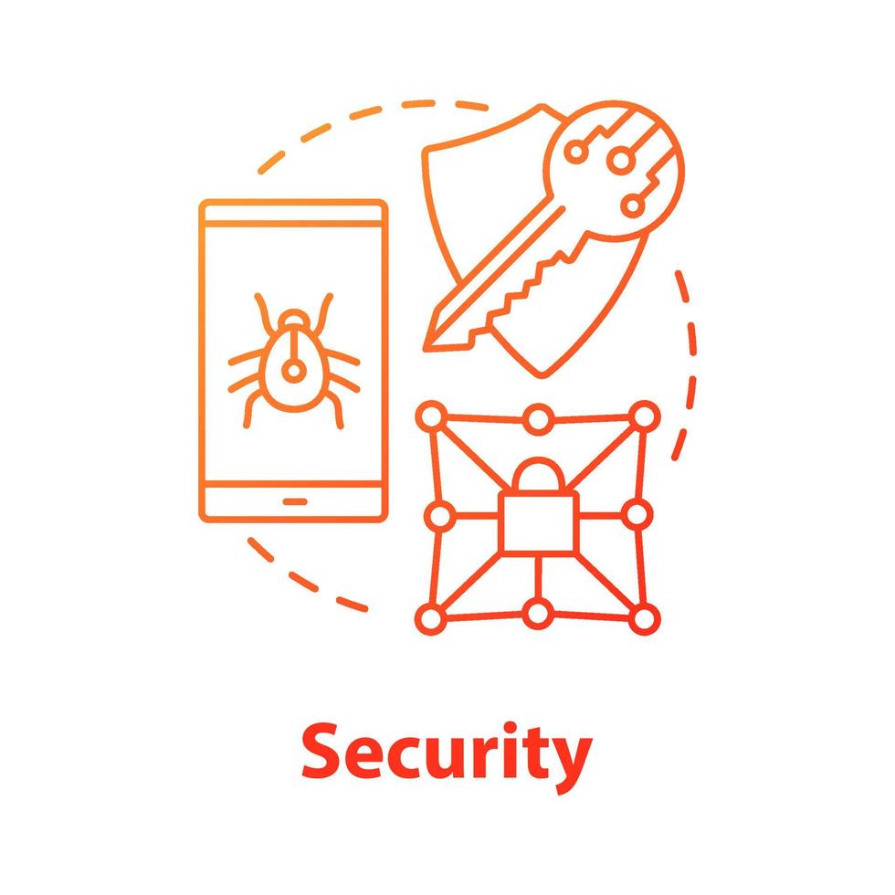 Security concept icon. Privacy protection idea thin line illustration. Confidential data encryption. Cybersecurity and safety. Digital authorization. Vector isolated outline drawing