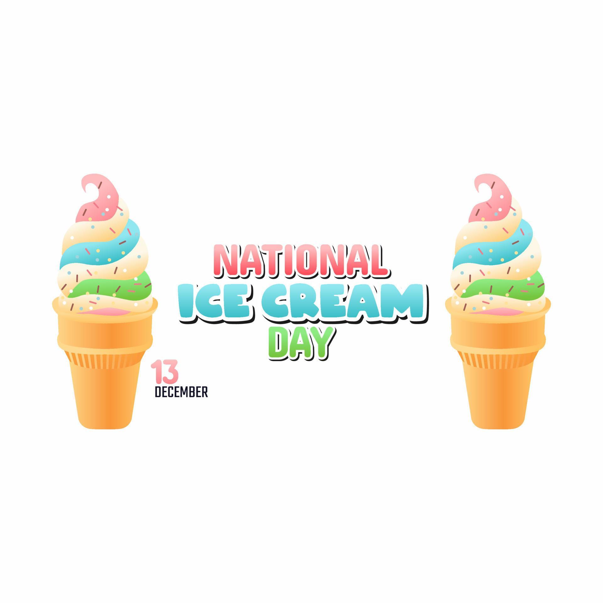 vector graphic of national ice cream day good for national ice cream