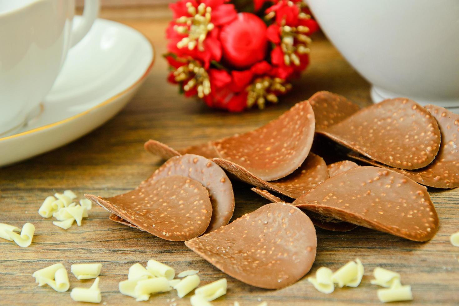 Sweet Edible Decorations. Chocolate Chips. photo