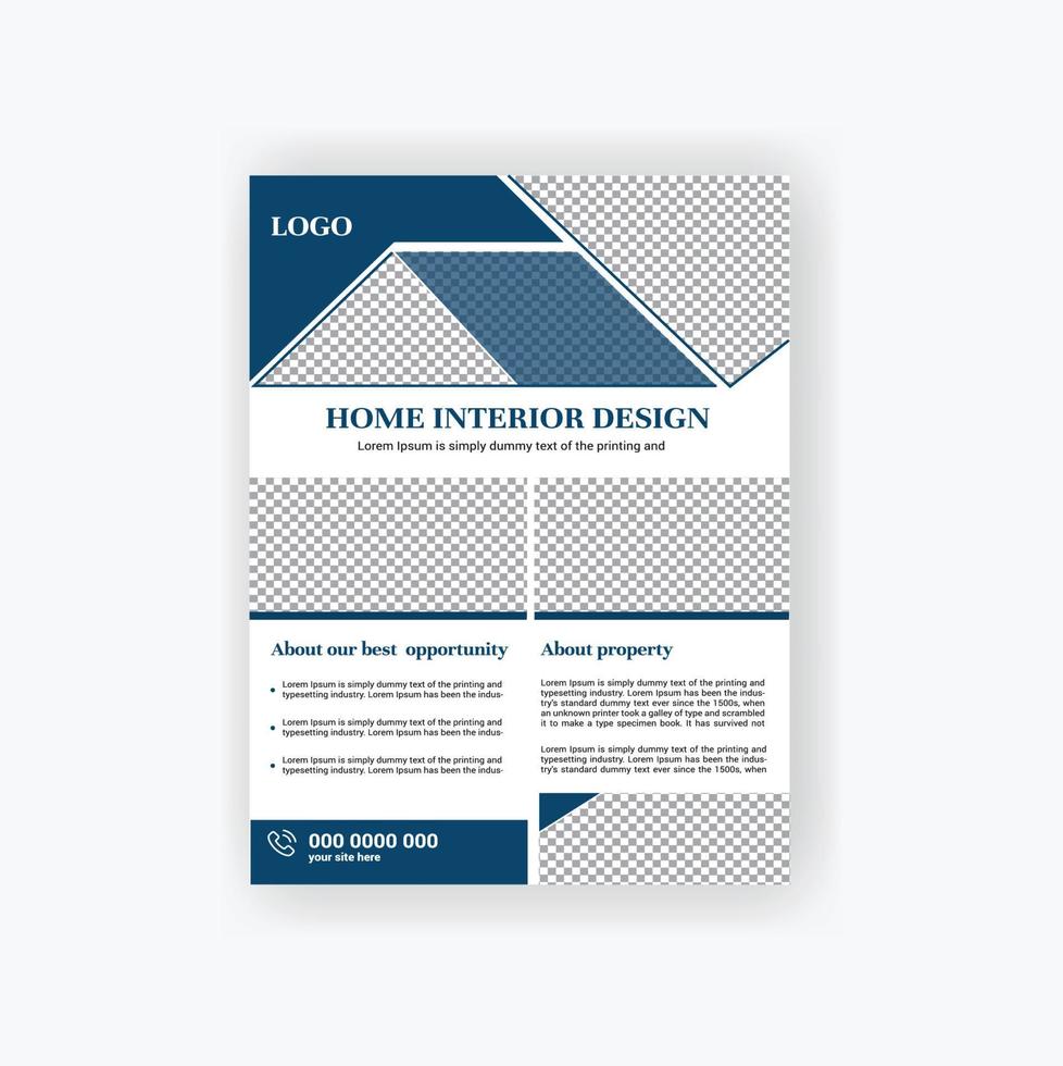 Real estate flyer design  template vector