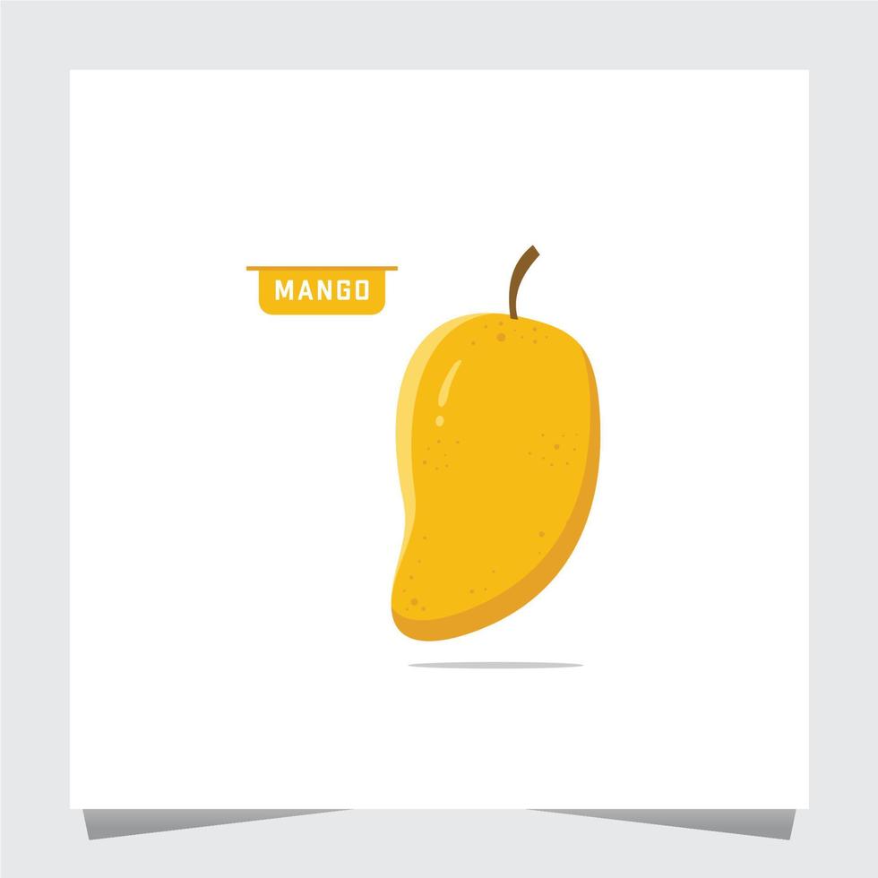 Mango Flat Logo Template. Icon vector