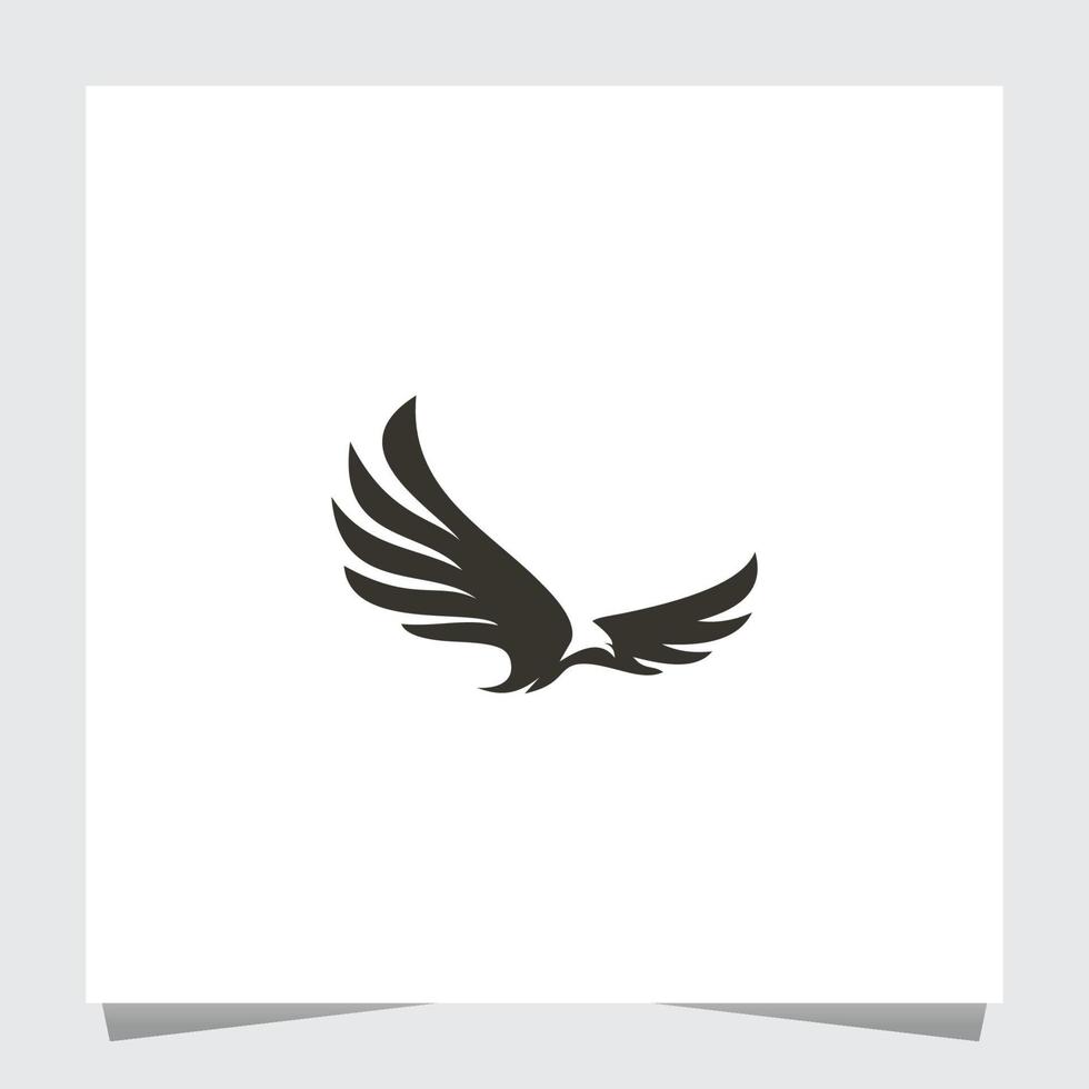 plantilla de inspiraciones del logo de águila negra vector