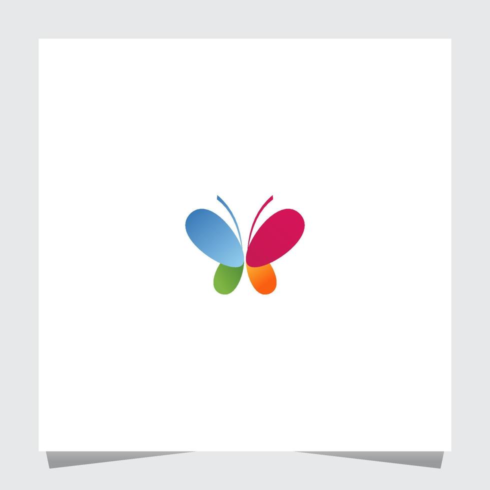 Colorful Butterfly Logo Inspirations Template vector