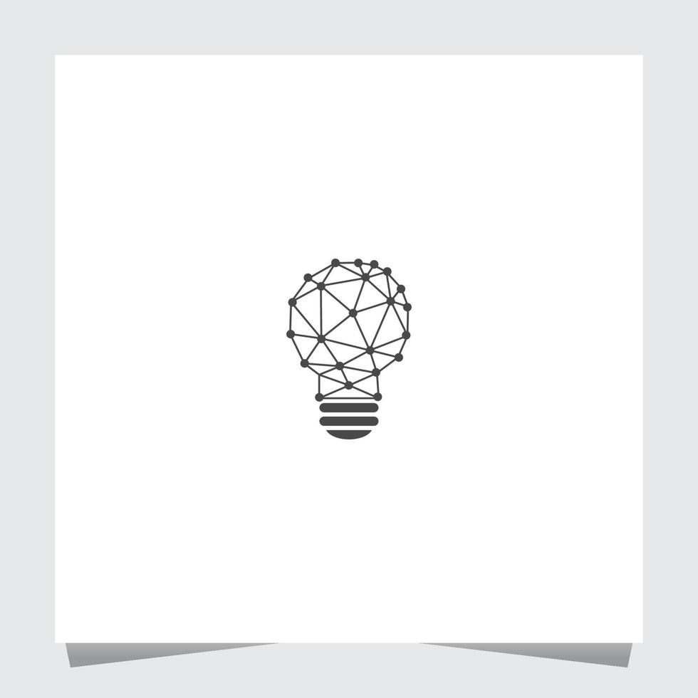 línea bombilla tecnología logo plantilla arte energía energía electricidad idea concepto vector