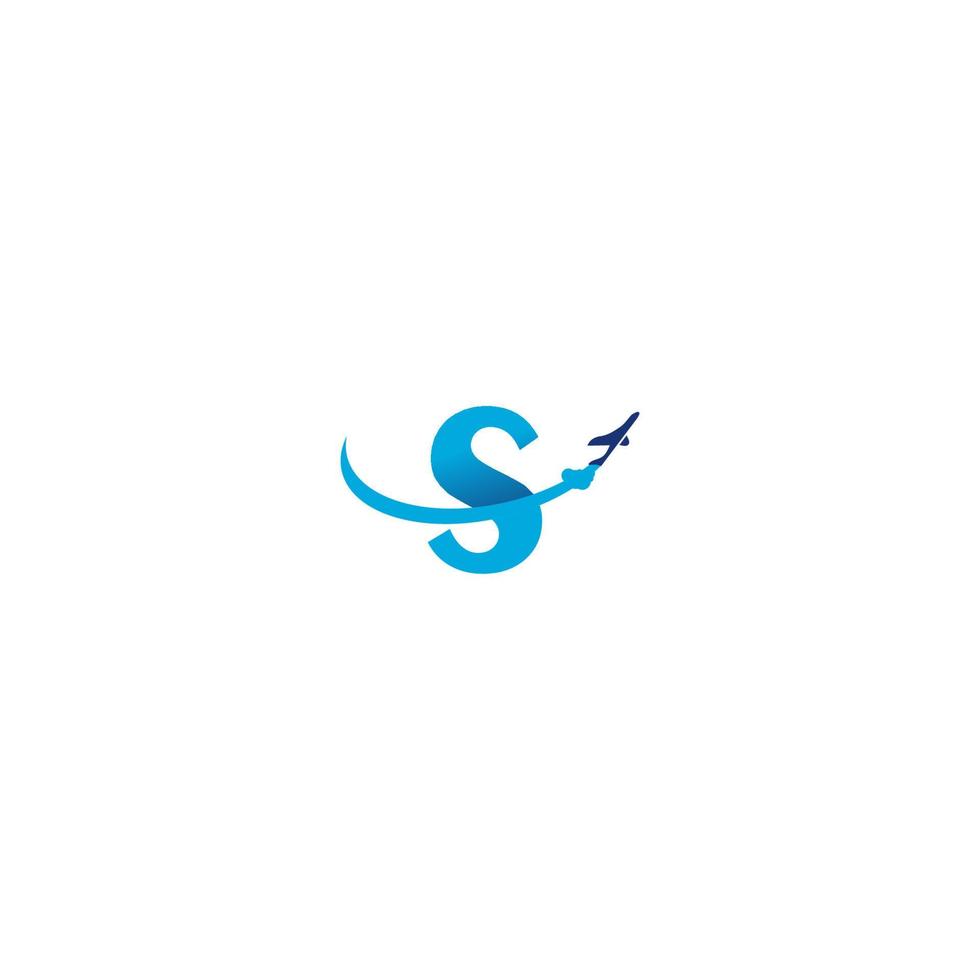S Letter Arrow Plane Logo Inspirations vector