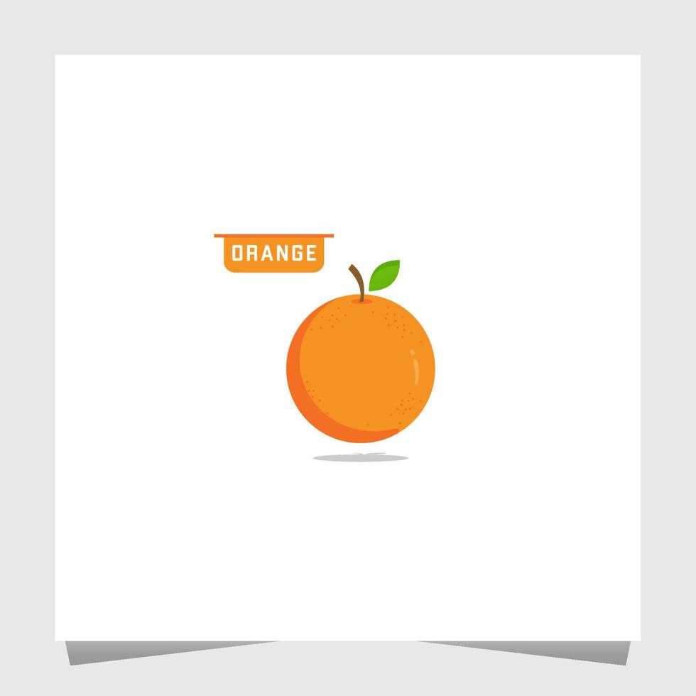 plantilla de logotipo plano naranja. icono vector