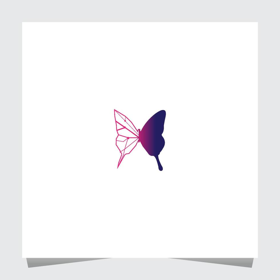 Tech Butterfly Logo Inspirations Template vector