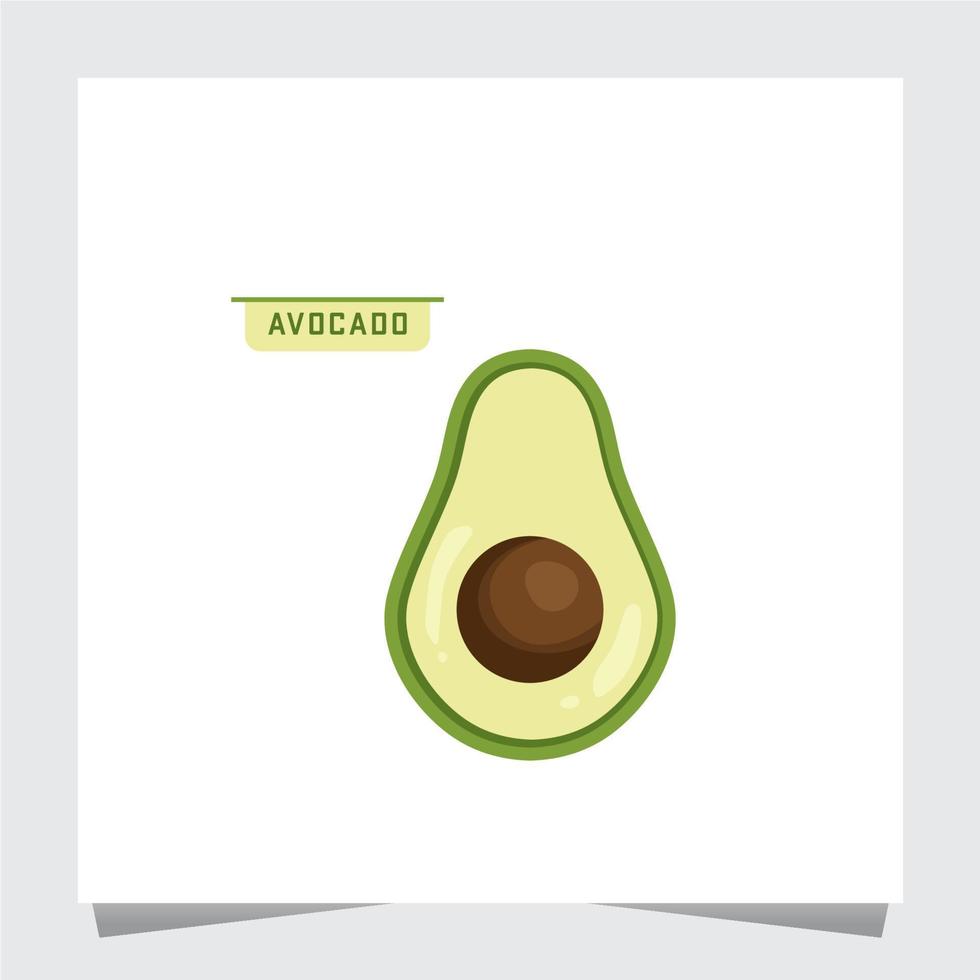 Avocado Flat Logo Template. Icon vector