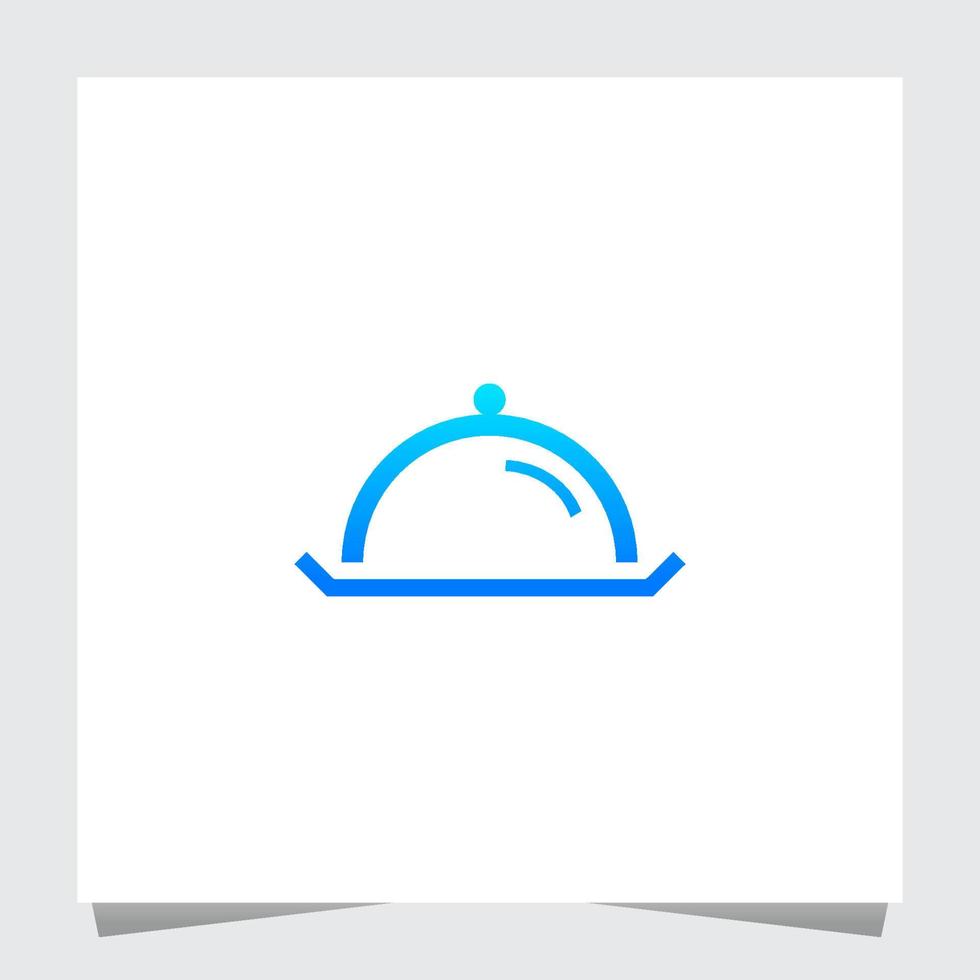 The restaurant logo with movable food. Icon vector