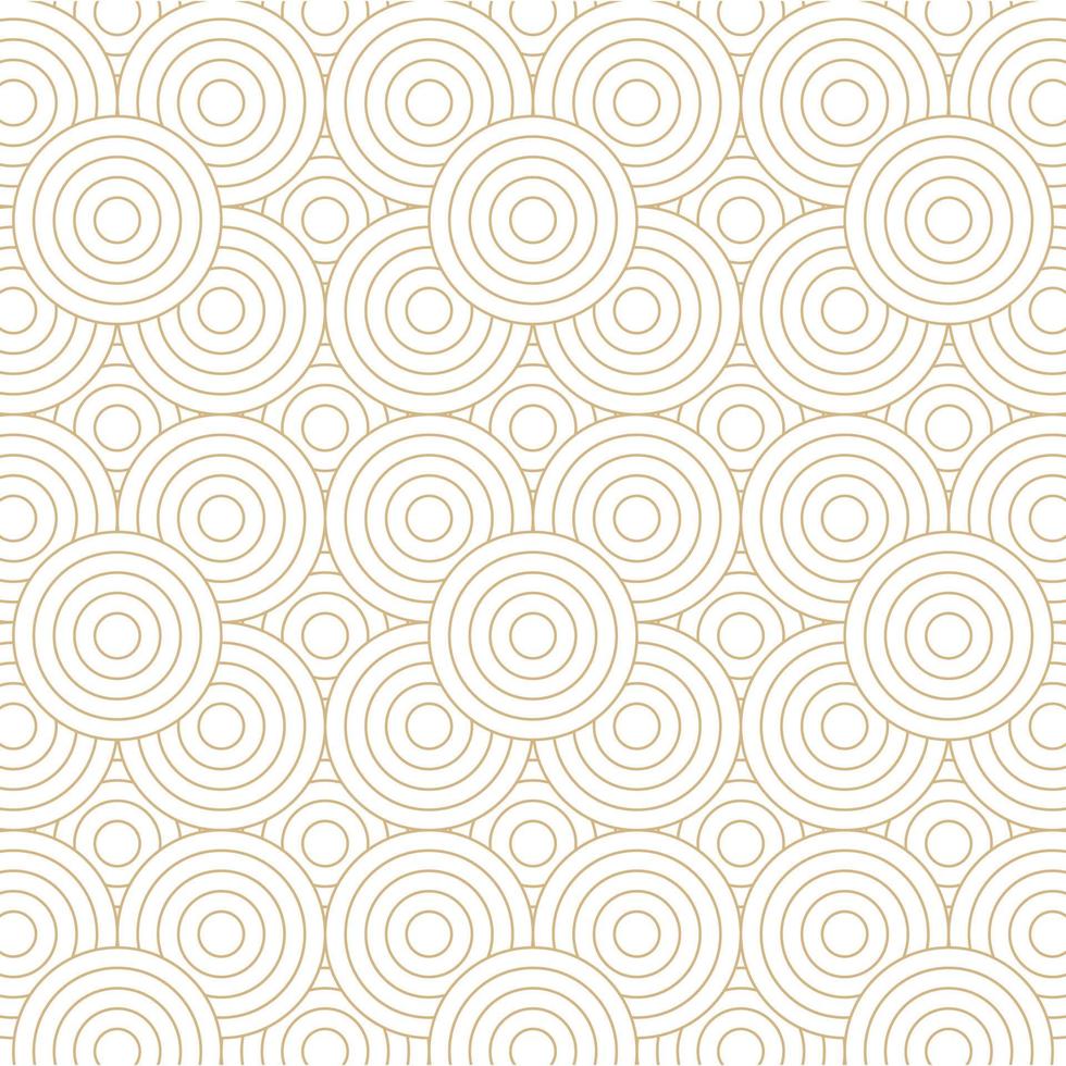 Gold circle pattern background vector