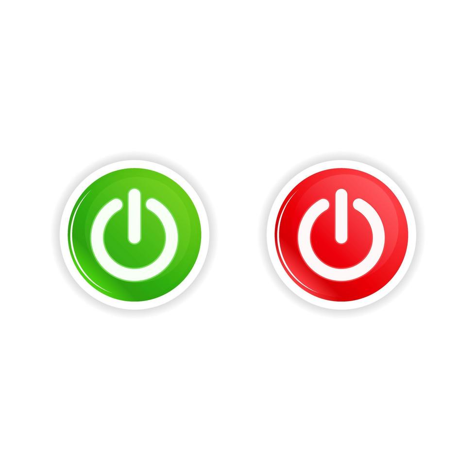 Power button icon vector