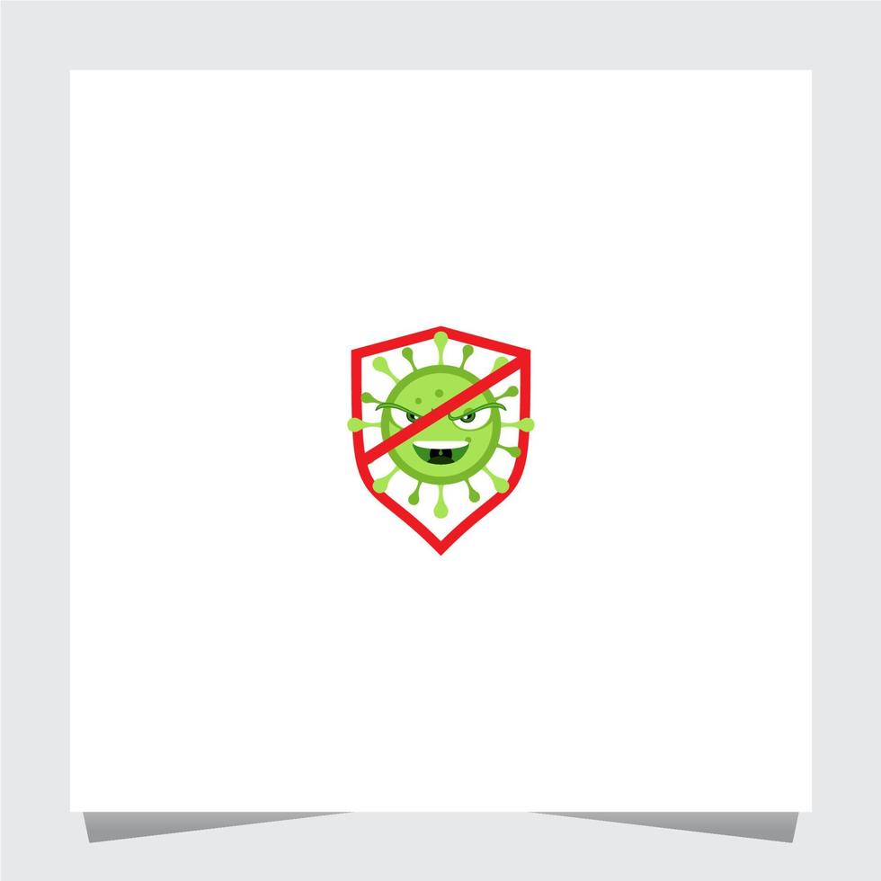 Shield to Stop Corona Virus Logo Inspirations Template vector