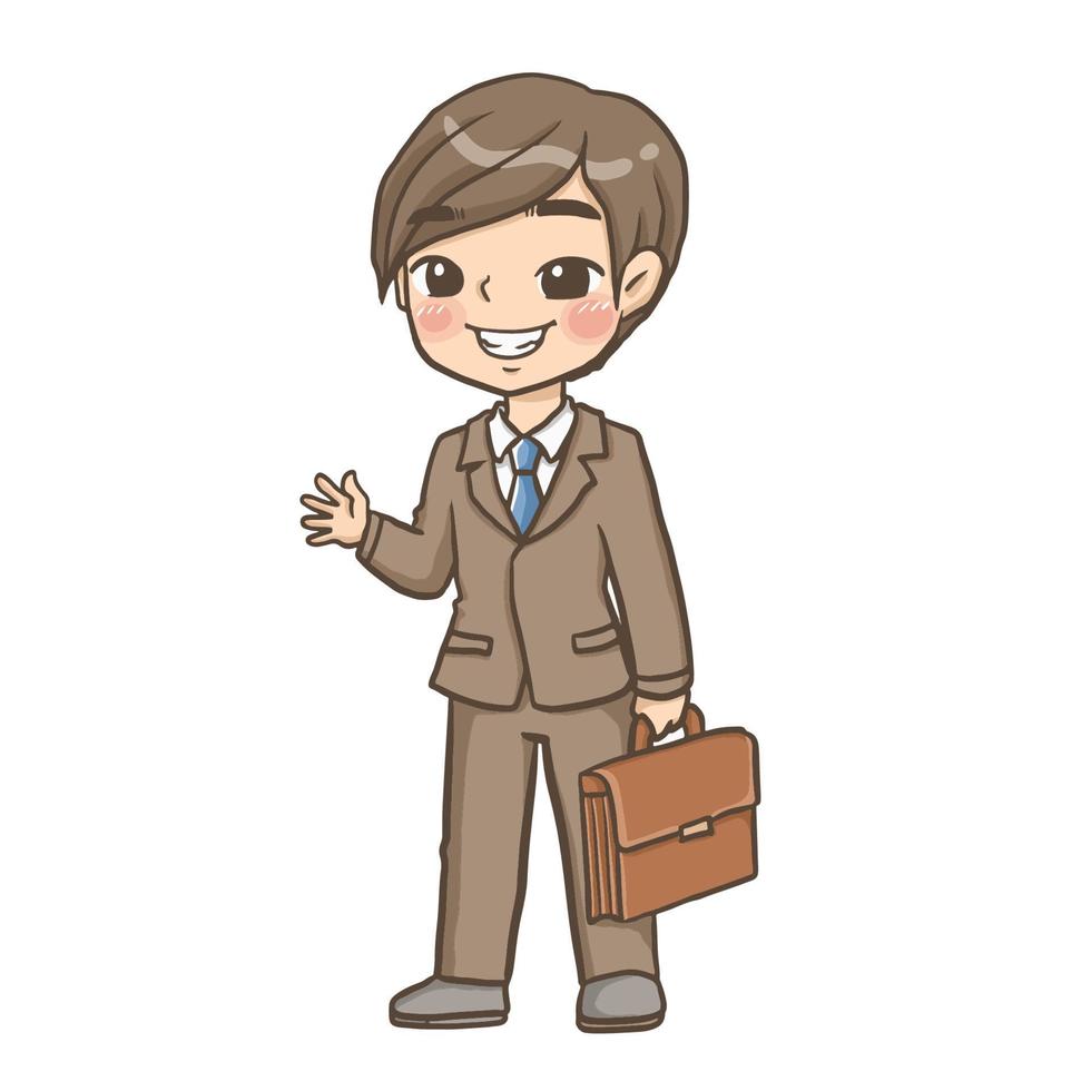 Doodle boy character vector