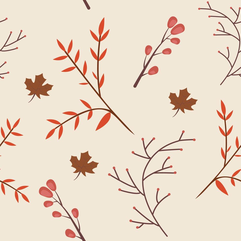 seamless autumn leaf pattern suitable for Fashion, interior, wrapping, wallpaper, packaging vector